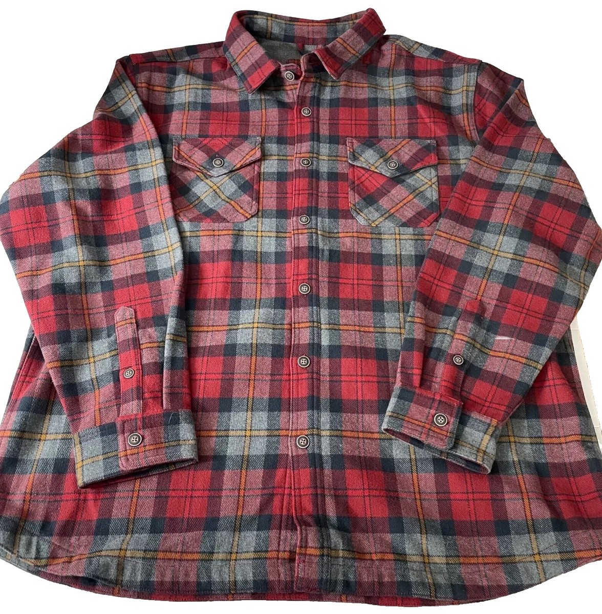 Lee Flannel Shirt Jacket Men XXL Thermal Lining Tartan Plaid