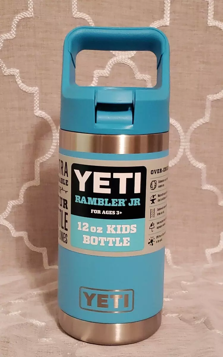YETI Rambler Jr 12 oz Kids Bottle with Straw Cap - REEF BLUE - NEW