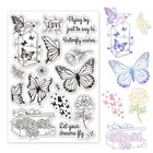 Butterfly Flowers Butterflies Clear Stamp Craft Scrapbooking S193 Aussie Seller