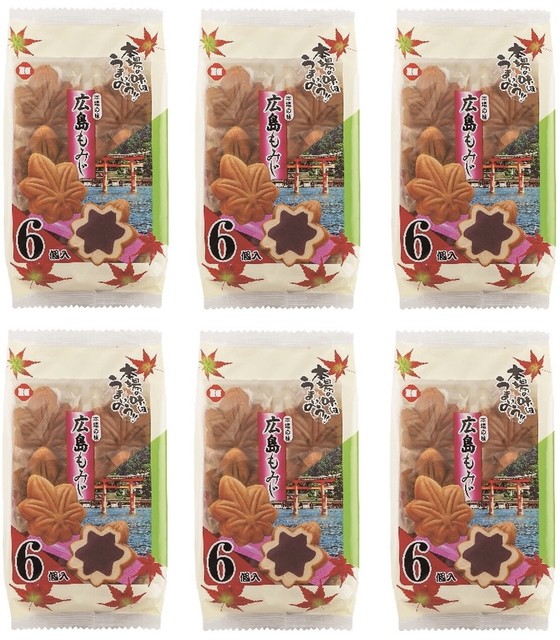 JAPONÉS Pastel Wagashi Momiji Manju Castella Pastel de Arce Dulce Caramelo Snack Tarta 6p