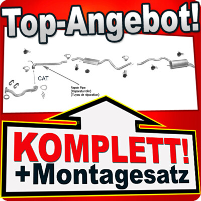 VW PASSAT 1.8 2.0 85/96/110 KW 1996-2005 Auspuff Abgasanlage