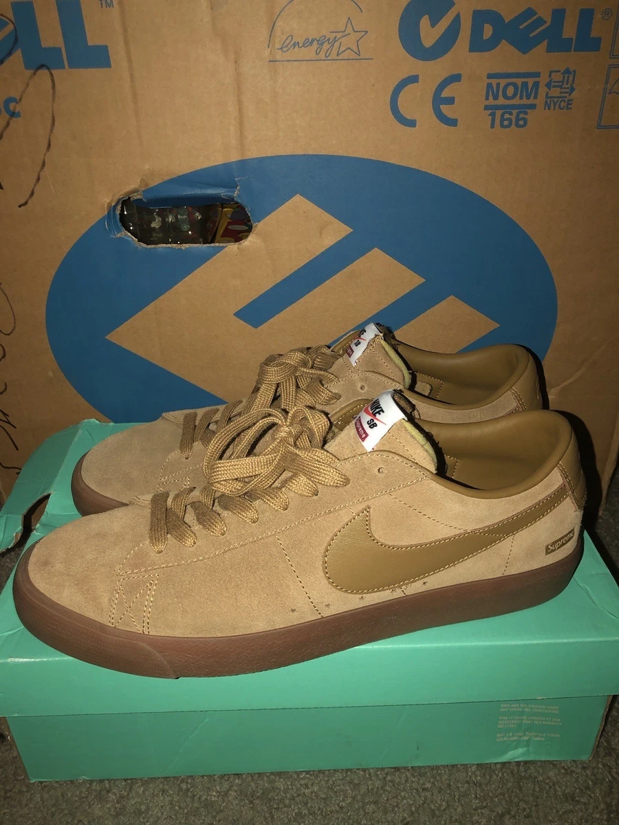 Nike Supreme x SB Blazer GT Low Golden Beige for Sale