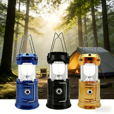 Collapsible Solar LED Lantern USB Rechargeable Flashlight for Outdoor Activities