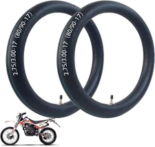 2.75/3.00-17 Heavy Replacement Inner Tube, 80/90-17 Replacement Tire, 17 Inch In