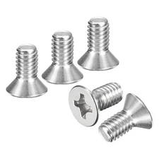 5/16"-18x5/8" Flat Head Machine Screws -25pcs -304 Stainless Steel -Silver