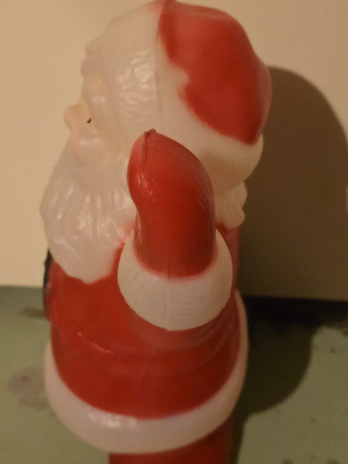 VTG SUN HILL SANTA TABLE TOP BLOW MOLD WAVING PLASTIC 13" CHRISTMAS 1990 $0 SHIP