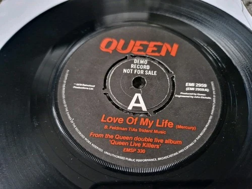 Queen - Love Of My Life Rare Uk 7” Demo 1979 Near Mint