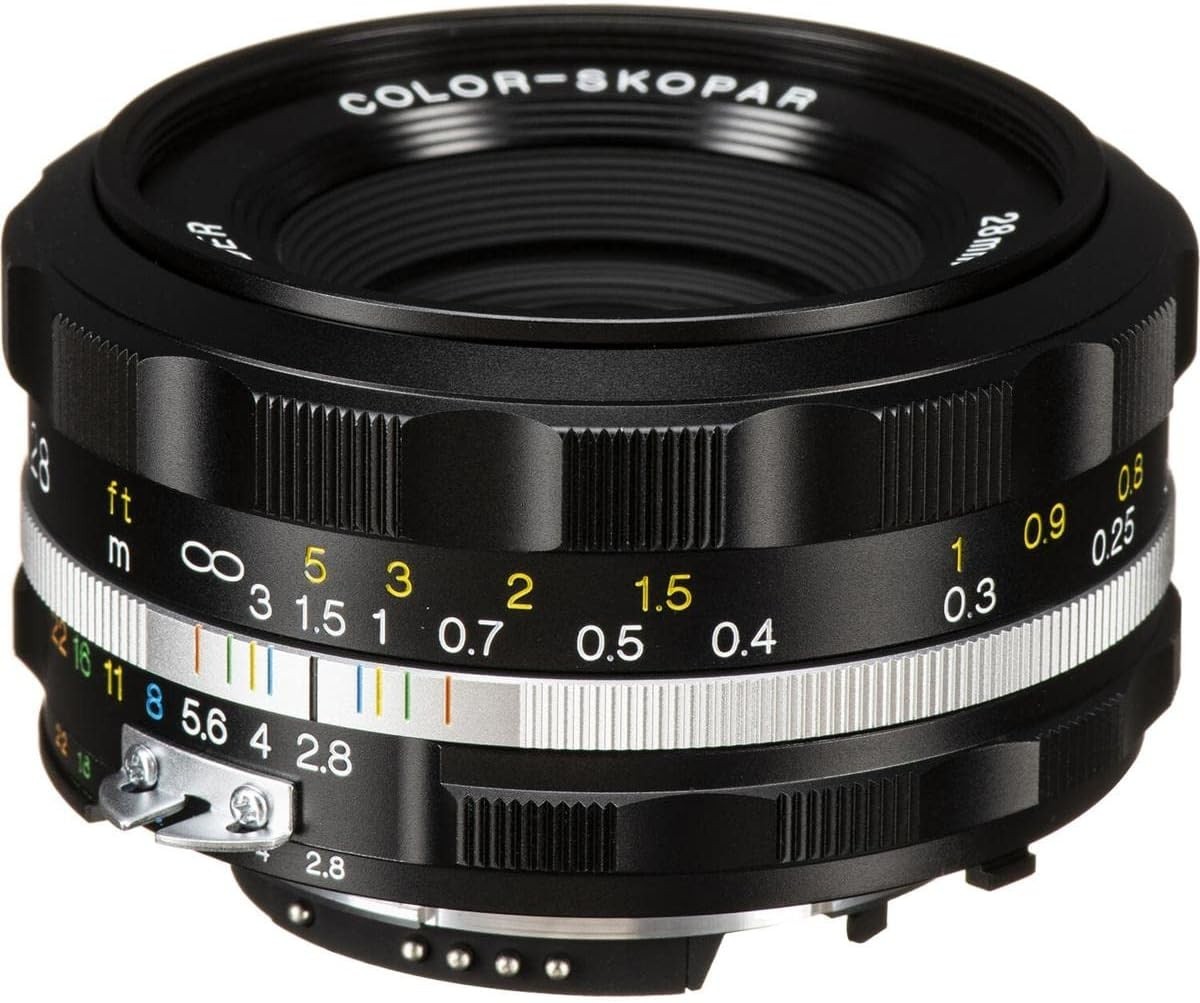 Voigtlander Color Skopar 28mm F2.8 SL IIS Nikon AI-S Lens Black