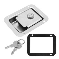 Stainless Steel RV Trailer Door Lock Heavy Duty Flush Mount Paddle Horse Latch