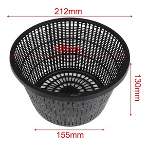 Black Plastic Net Pots 5 Pack 8 3 Inch Baskets for Optimal Water Circulation