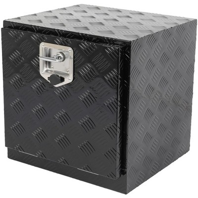 18'' Aluminum Truck Tool Box Underbody Trailer RV Storage Lock Keys Black