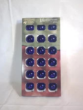 Vntg Box of 18 Purple Rauch Holiday Time Shiny Glass Ornaments Rauch 522B