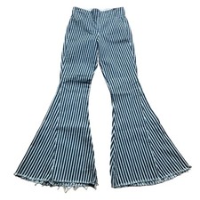Show Me Your Mumu Size S Blue & White Coast Stripe Berkeley Bells Flared Pants