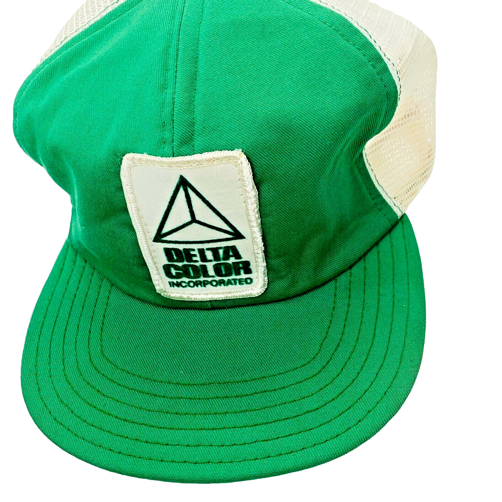 Delta Color Patch Mesh Snapback Trucker Hat Cap G… - image 1