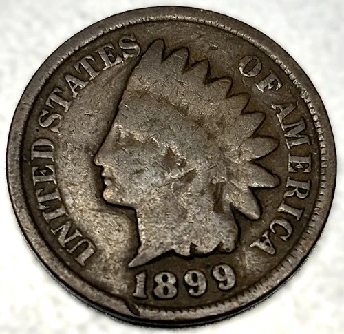 1899 Indian Head Cent Penny Good Condition 1c One Cent US Coin- 0888
