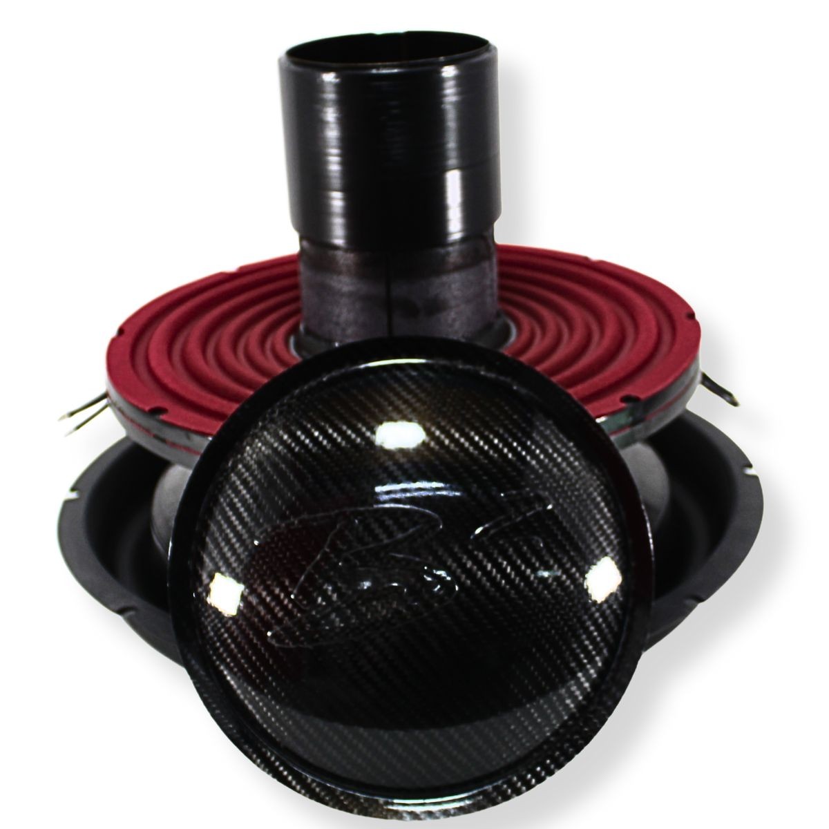 B2 Audio Rampage 15" Re-cone Kit Drop  2-Ohm 4" Coil Carbon Fiber