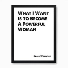 Blair Waldorf, citazione, ragazza pettegolezzi, poster arte da parete incorniciato quadro stampa su tela