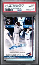 2019 Topps Chrome Update Series Vladimir Guerrero Jr. Rookie Debut Auto PSA 10
