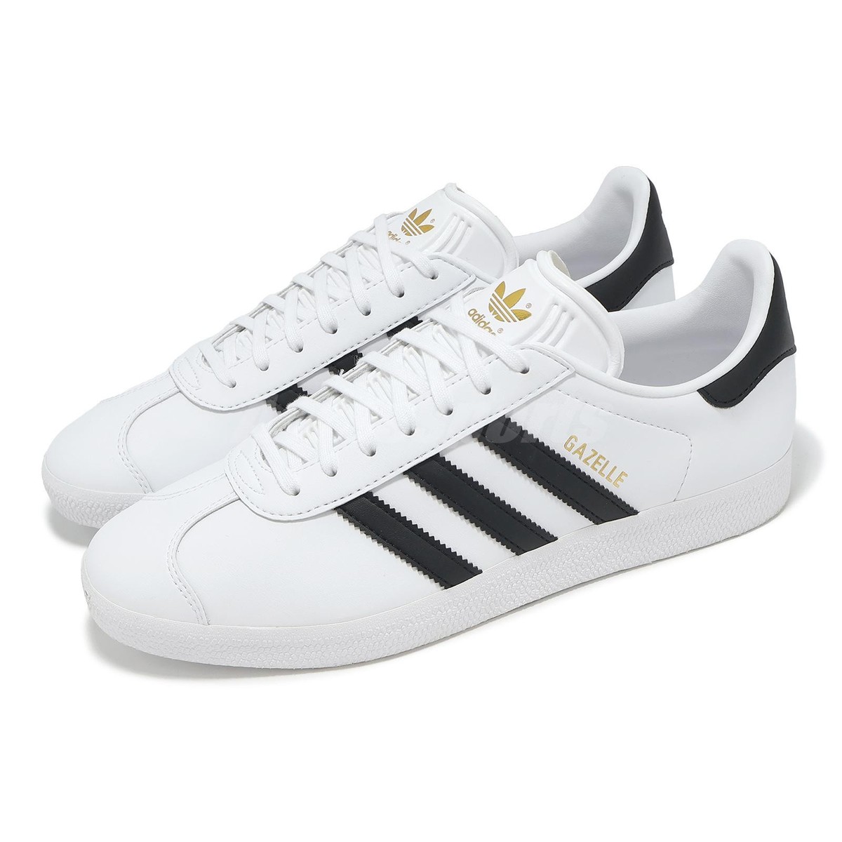 adidas Originals Gazelle White Core Black Gold Metallic Men Unisex Casual  ID6113 | eBay