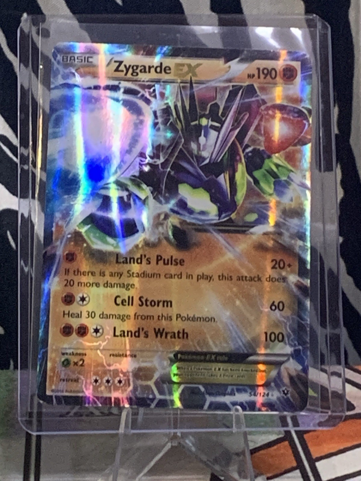 Zygarde EX 54a/124 Alternate Art Full Art XY Fates Collide LP-MP