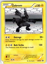 2011 POKEMON ZEKROM 47/114 HOLO RARE BLACK & WHITE DAMAGED on eBay