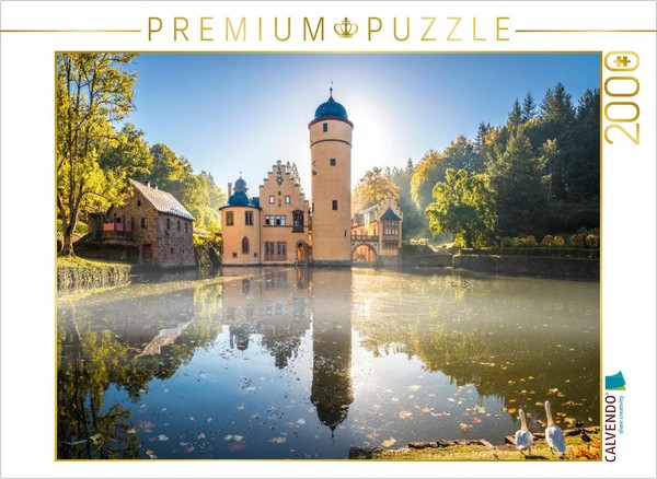 Calvendo Puzzle Autumn Morning At Mespelbrunn Castle | 2000 Pieces, Finished Siz-image