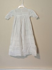 Edwardian White Cotton Lace Christening Gown Dress 0-3 Months Special Occasion
