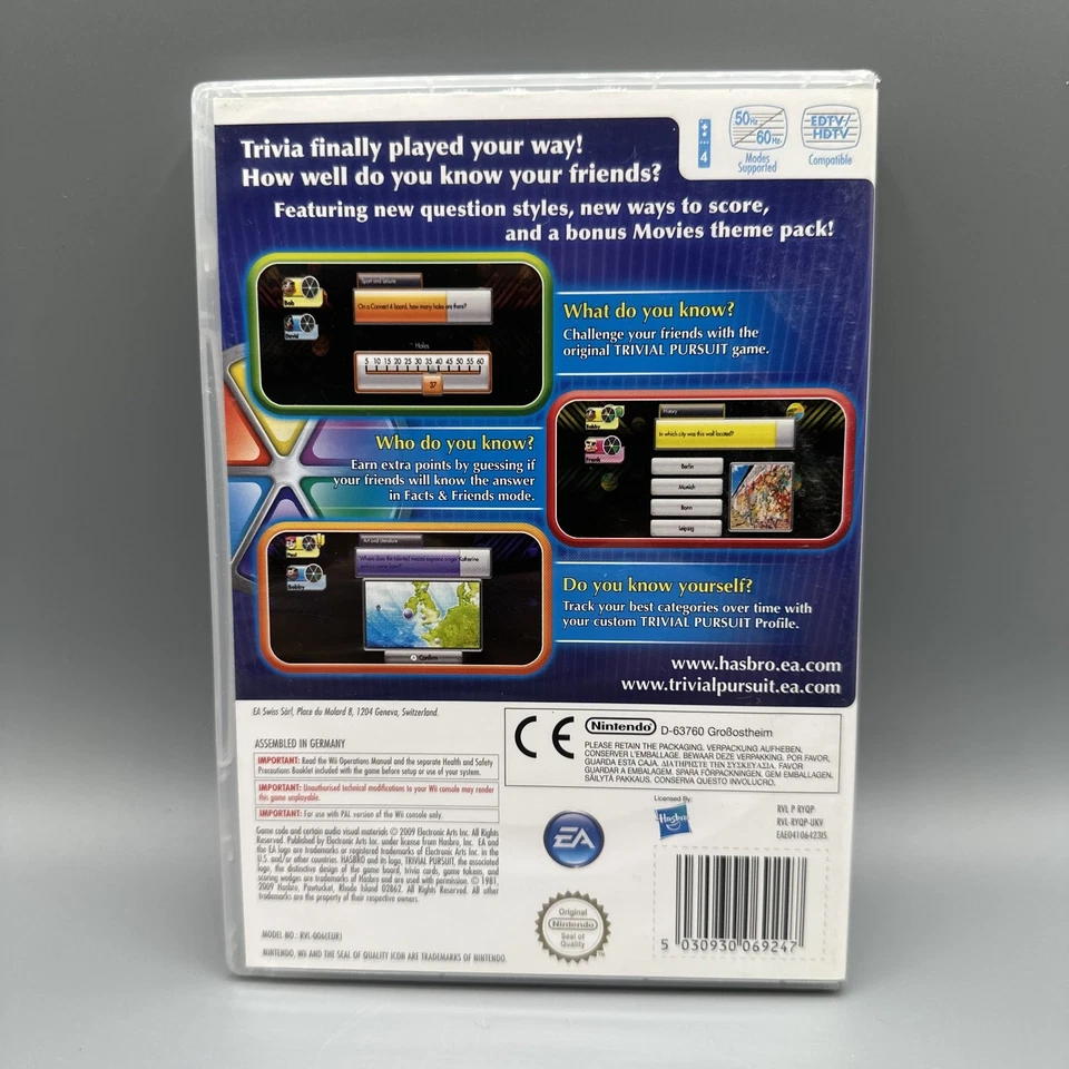Trivial Pursuit (Nintendo Wii) – Complete, Disc & Manual, Quiz Party Game, PAL - Image 2 of 3