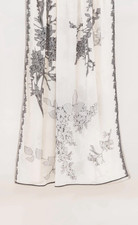 NWT DUPHATTA ONLY -SANA SAFINAZ - IVORY / Black blended cotton