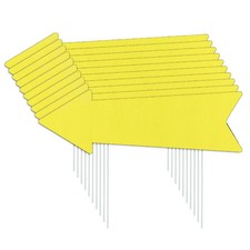 Yellow Arrow Signs with Stakes 16 x 5 Inches,This Way Directional Arrow Yard Sig