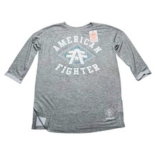 American Fighter Top Women's XS Sweatshirt Lightweight Gray New NWT
