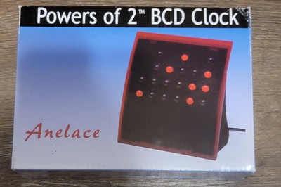 Anelace Powers of 2 BCD Clock Classic Binary Numbers Clock 12 or 24 hour Mode