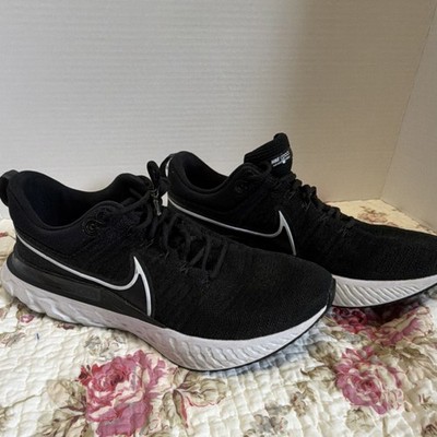 Nike React Infinity Run Black White Cushioned Breathable Mesh Running Shoes