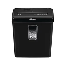 Fellowes Powershred 6-Sheet Cross-Cut Paper Shredder - Black