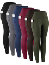 Women' High-Waisted Full-Length Leggings with Side Pockets