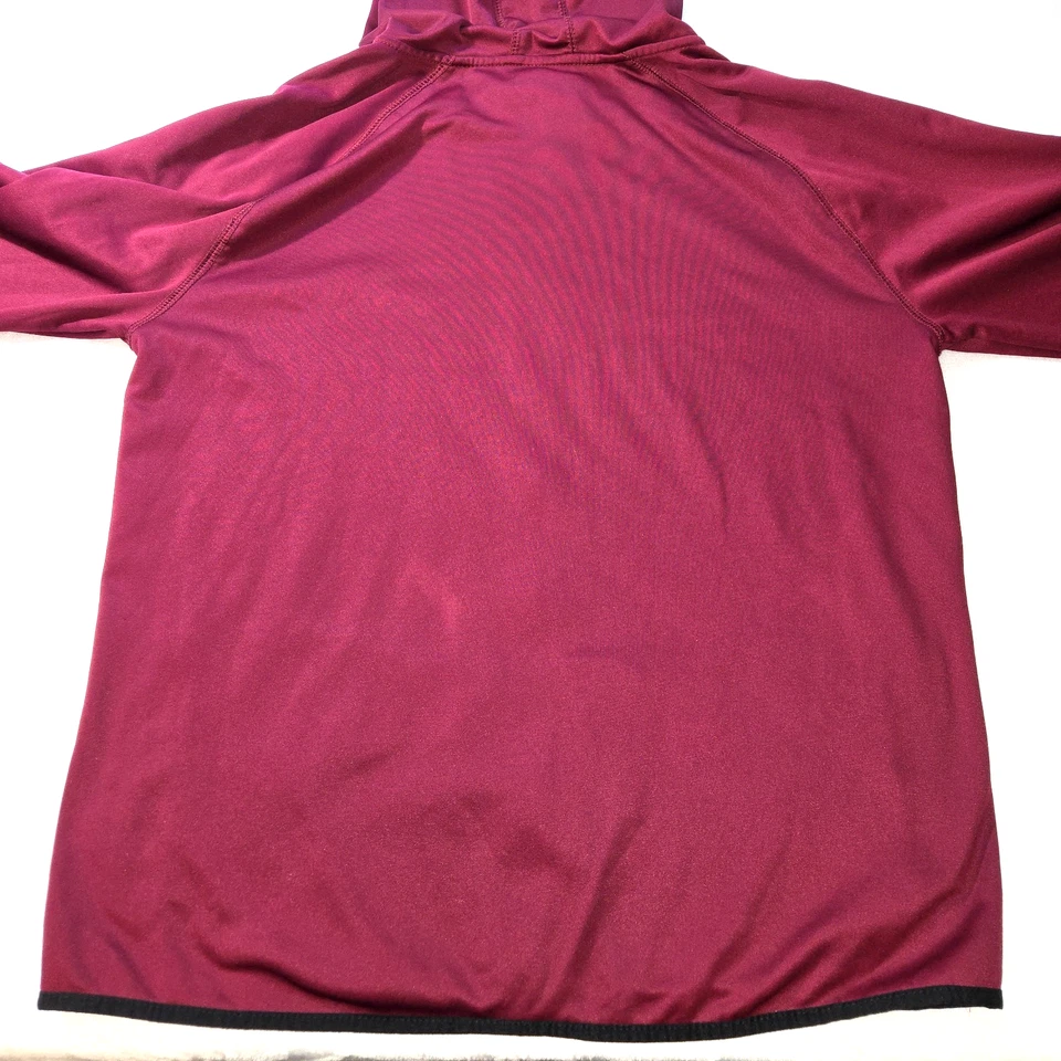 Chaqueta atlética Xersion para mujer talla XXL Quick Dri cremallera completa con capucha borgoña/vino Foto 2 de 4