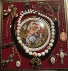 Vintage Estate Costume Jewelry Lot Cameos Some Signed Victorian Revival Avon +
