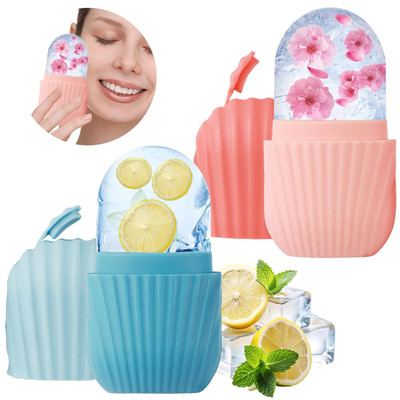2 Stück Ice Roller, Eisroller Gesicht, Eis Gesichtsroller Silikon, Ice Face Roll
