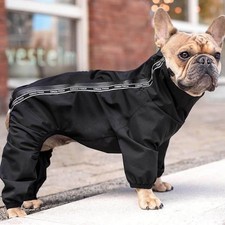 Canada Pooch Slush Suit Size 12 Black Snow Water-Resistant Dog Bodysuit NWT