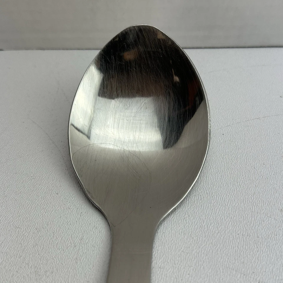 "Cuchara para servir sólida profesional de acero inoxidable totalmente revestida 13""" Foto 4 de 4