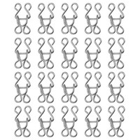 100StüCk 22Mm 4# NäHhaken Und ÖSen Verschluss FüR Kleidung Diy Handwerk Silber
