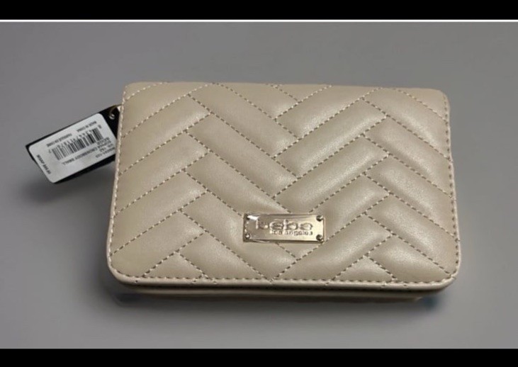 Bebe Los Angeles Sophia Crossbody Women&rsquo;s Purse Beige NWT 