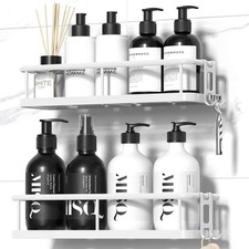 YASONIC Shower Caddy Adhesive Rustproof Shower Organizer Large Capacity Shower