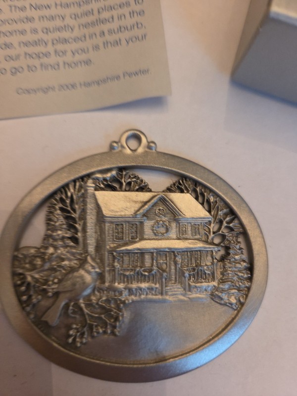 2006 Hampshire Pewter-Country Home Christmas Ornament With Cardinal