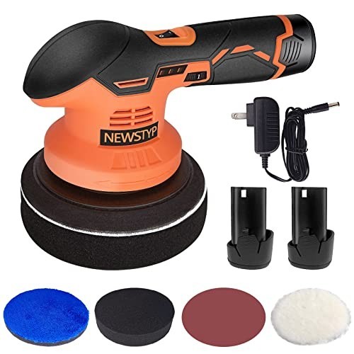 Cordless Car Buffer Polisher Kit 6 Variable Speed Orbital Du