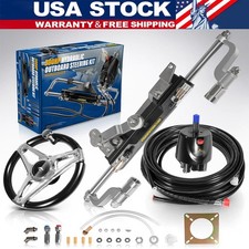300HP Hydraulic Outboard Steering Kit Marine Boat Steering System Steering Wheel