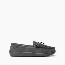 Minnetonka Men's Pile Lined Hardsole Slipper Charcoal -, Charcoal