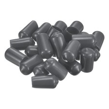 50pcs Rubber End Caps 4.5mm ID PVC Tube Bolt Cover Screw Protectors Dark Gray