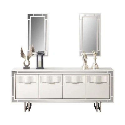 Anrichte Sideboard Weiß Schrank Kommode Holzschrank Holz Esszimmer - Bild 1 von 4