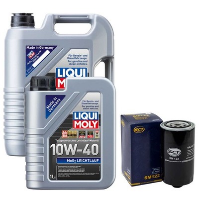 Motoröl Set MOS2 10W-40 LIQUI MOLY 6 Liter + Ölfilter für VW Transporter IV 2.5
